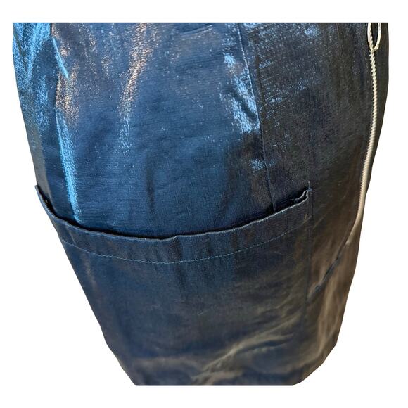 Honey Punch Mini Skirt S | Velvet Look Zip Front - Picture 4 of 9